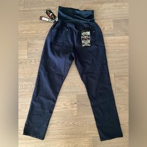 Maternity Stretch Belly Dark Blue Navy Elastic Skinny Leggings Tights Pants